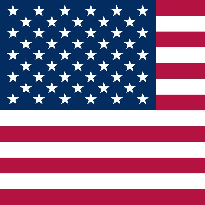 A graphic illustration of the United States flag, featuring white stars on a blue field alongside red and white horizontal stripes.