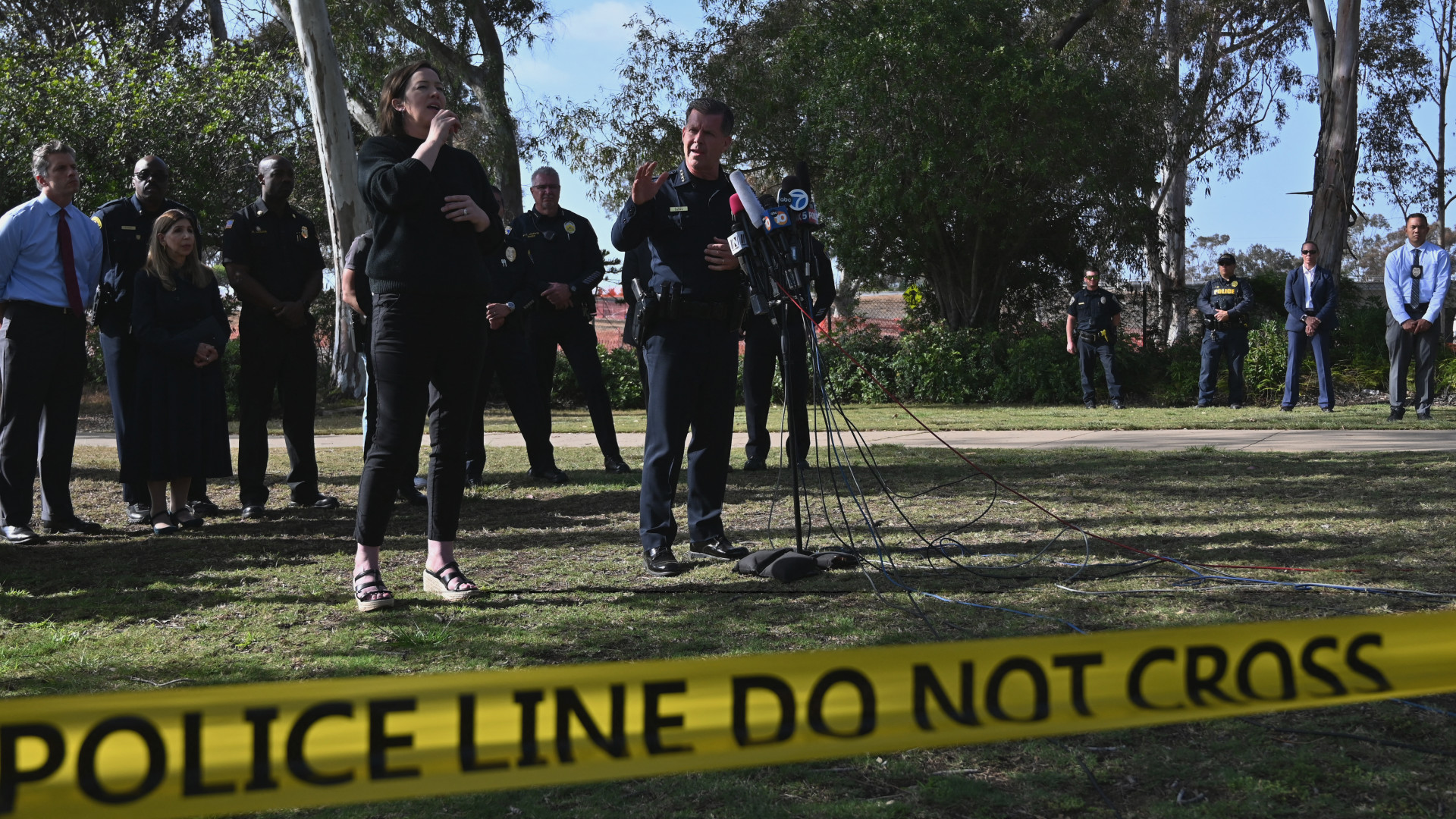 San Diego Mayor Todd Gloria faced public confrontation at a press conference on 19 May 2026 following a massacre at a local Islamic Center, with protesters accusing the mayor of enabling violence through inaction and complicity with Israeli