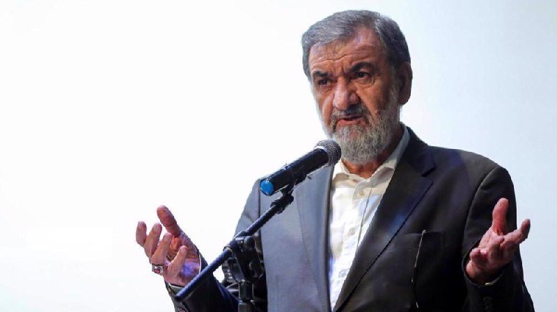 A bearded, gray-haired older man in a gray suit gestures with both hands while speaking into a microphone against a plain white background.