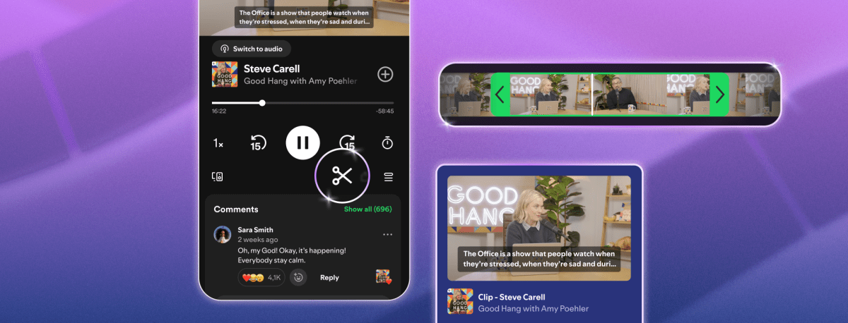 Spotify's new clip-sharing tool looks like a modest UI addition.