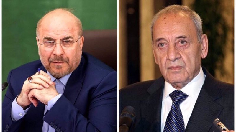 Side-by-side composite image showing two older men in dark suits; the left man holds a pen with clasped hands, while the right man sits behind a microphone.