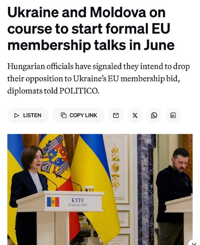 A woman speaks at a podium labeled "KYIV 25 ianuarie 2025" beside Ukrainian and Moldovan flags, while a man in dark clothing stands at an adjacent podium.
