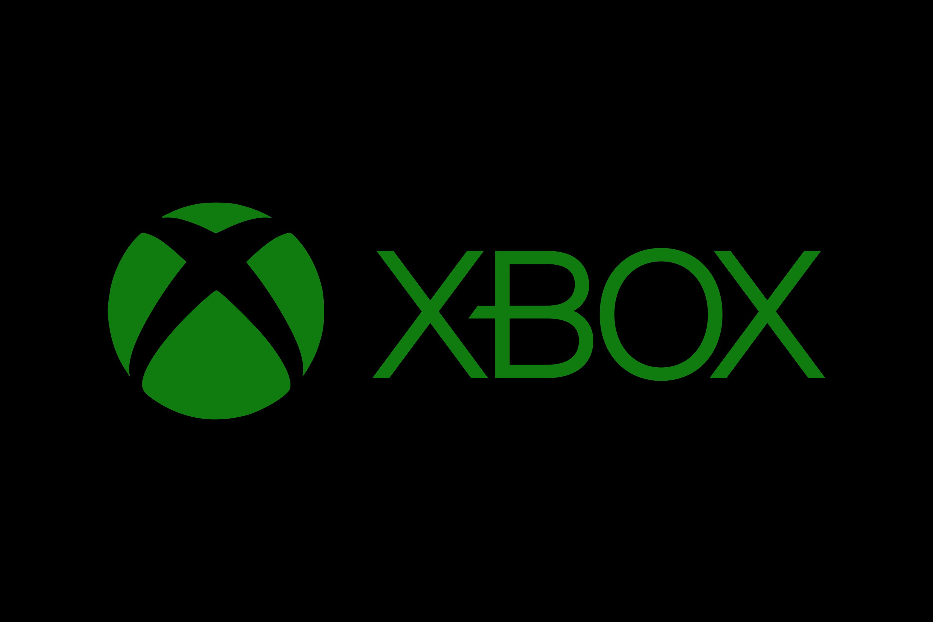 Green Xbox logo displayed on a black background.