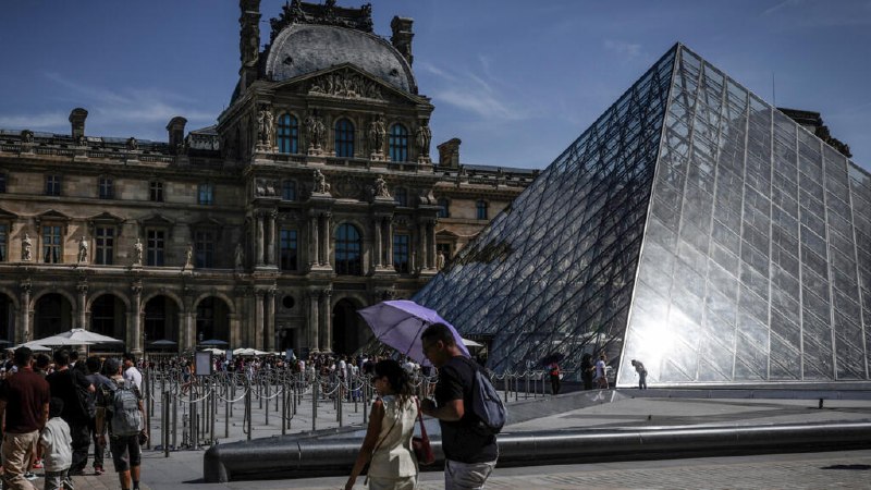 The Louvre's glass pyramid, the focus of a renewed funding dispute between the museum's leadership and the French state.