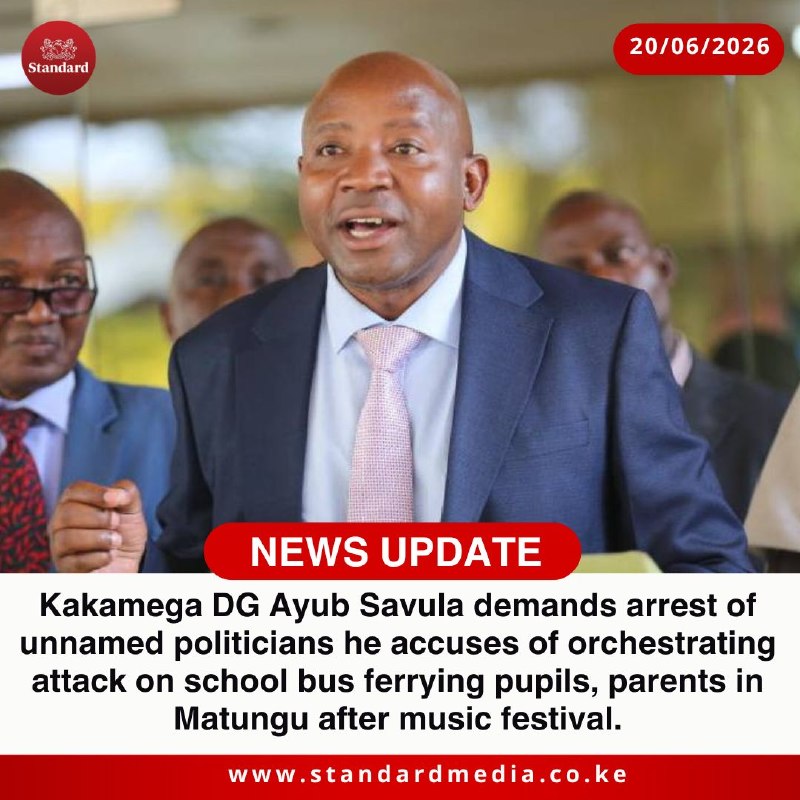 Matungu, Kakamega County — pupils and parents disembark after the incident the deputy governor has publicly linked to unnamed politicians.