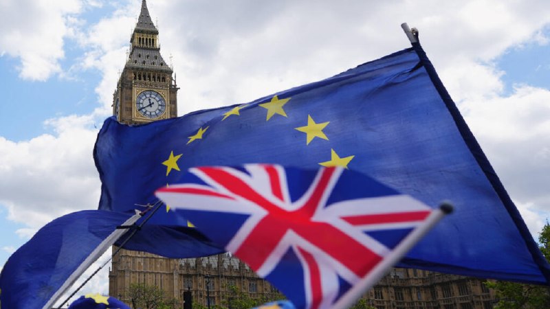 Pro-Brexit demonstrators gather outside Parliament in London, June 2016. A decade later, the trade and political consequences are still being tallied.