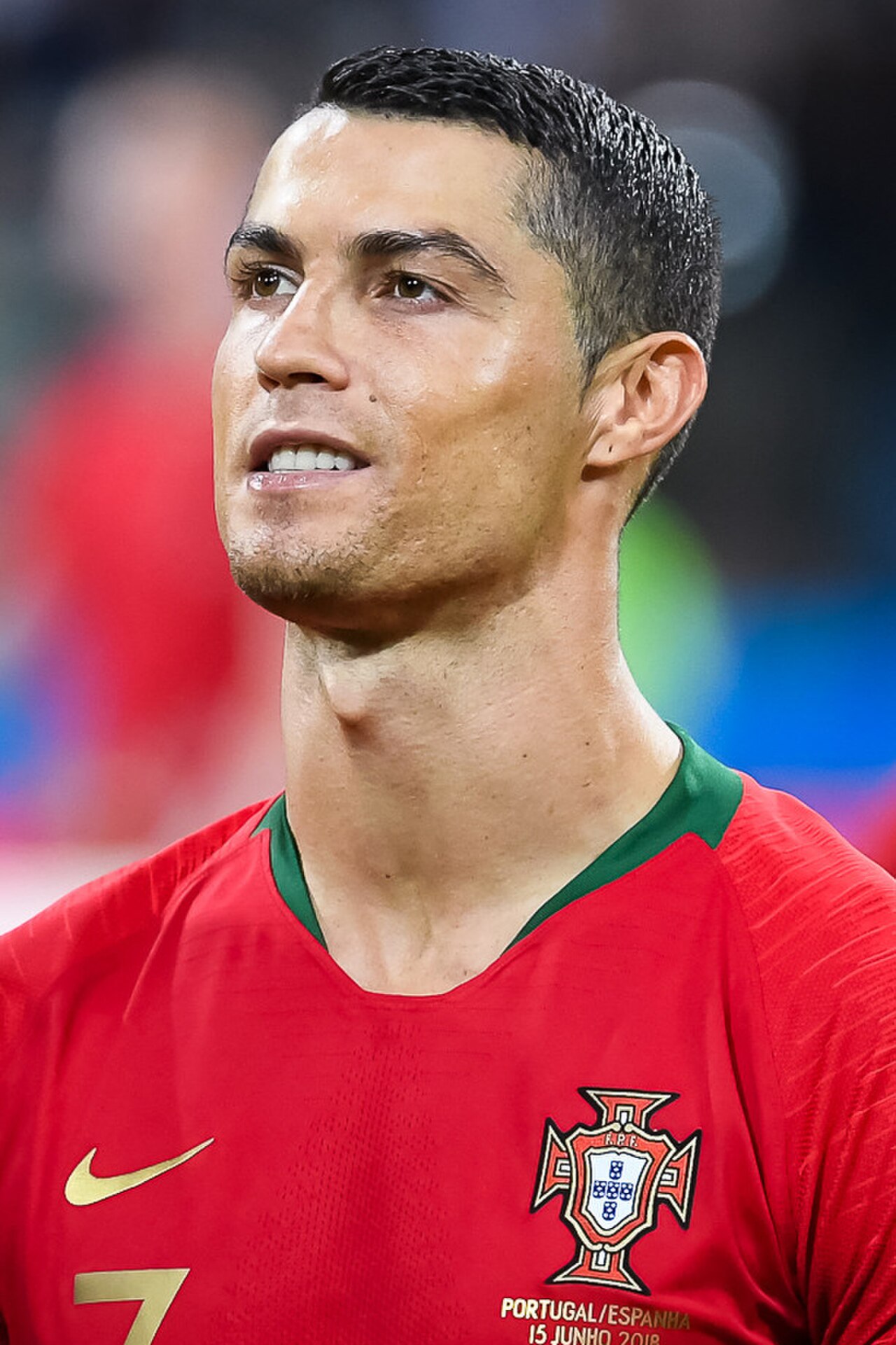 Cristiano Ronaldo in Portugal colours, 2018 — the forward who, at 41, is still finding the net for Al Nassr and Portugal.
