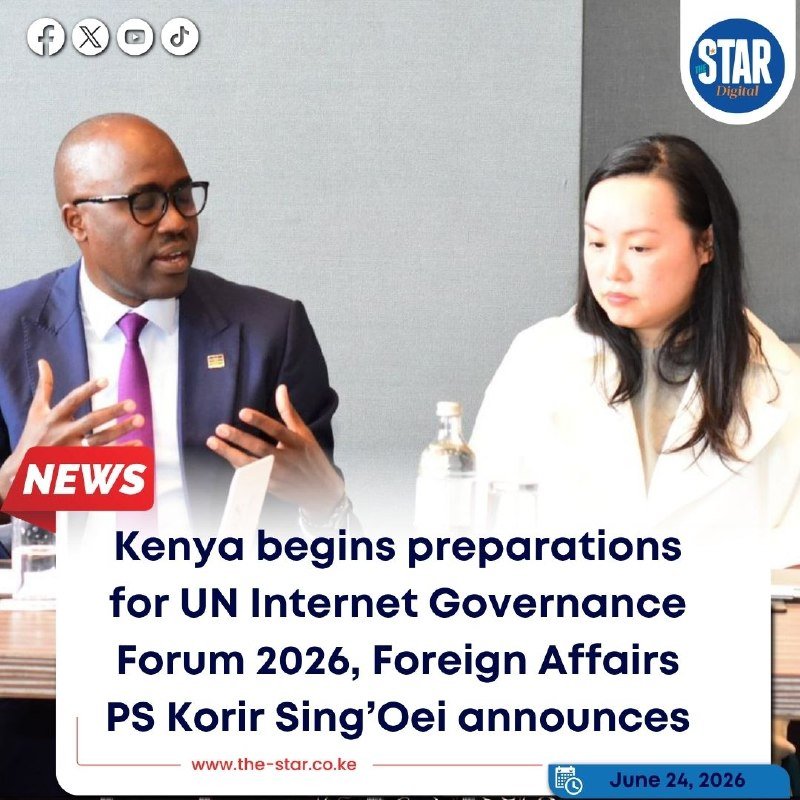 A man in a suit gestures while speaking beside a woman in a white jacket during a meeting, with a "STAR Digital" news graphic overlay.