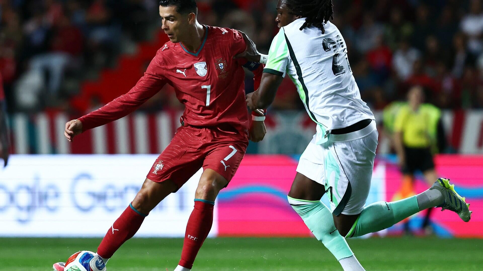 Cristiano Ronaldo during a Portugal match at the 2026 World Cup.