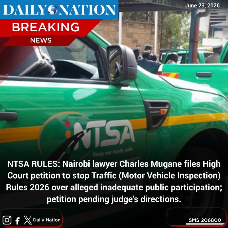 Nairobi traffic on a weekday morning, the kind of road environment the 2026 inspection regime is meant to police.