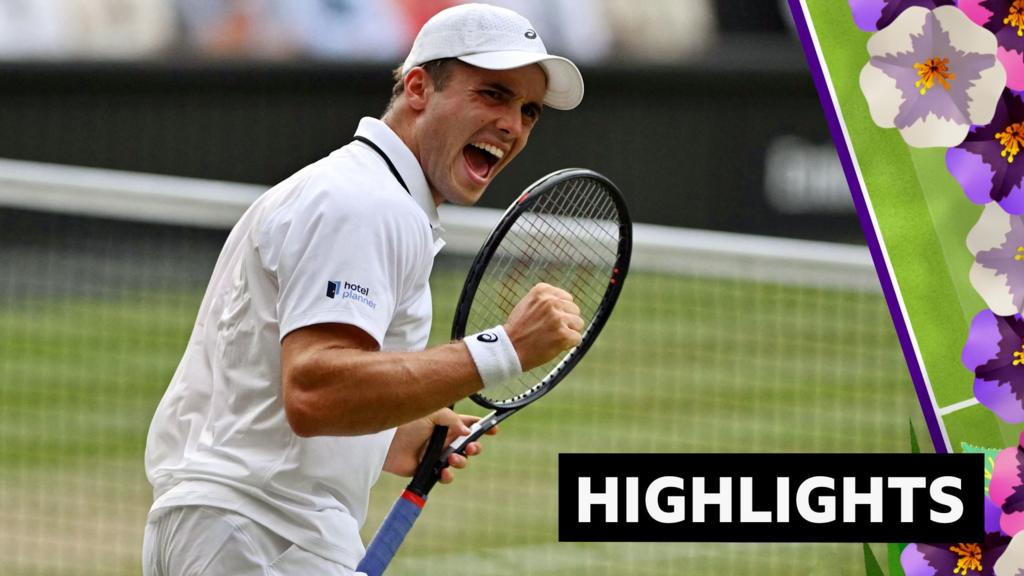 A once-falling Bulgarian ranked 146 in the world and a British wildcard who needed three towels for his nosebleeds will meet on Monday for a place in Wimbledon's quarter-finals.