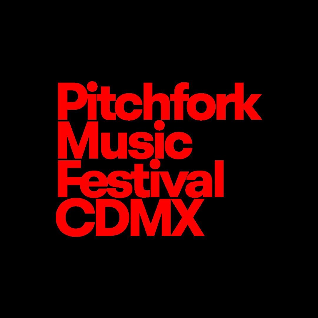 Bold red and black graphic displaying the stacked text "Pitchfork Music Festival CDMX."