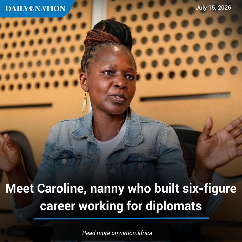 A woman in a denim jacket gestures with raised hands while speaking, beneath a "Daily Nation" banner dated July 15, 2026.