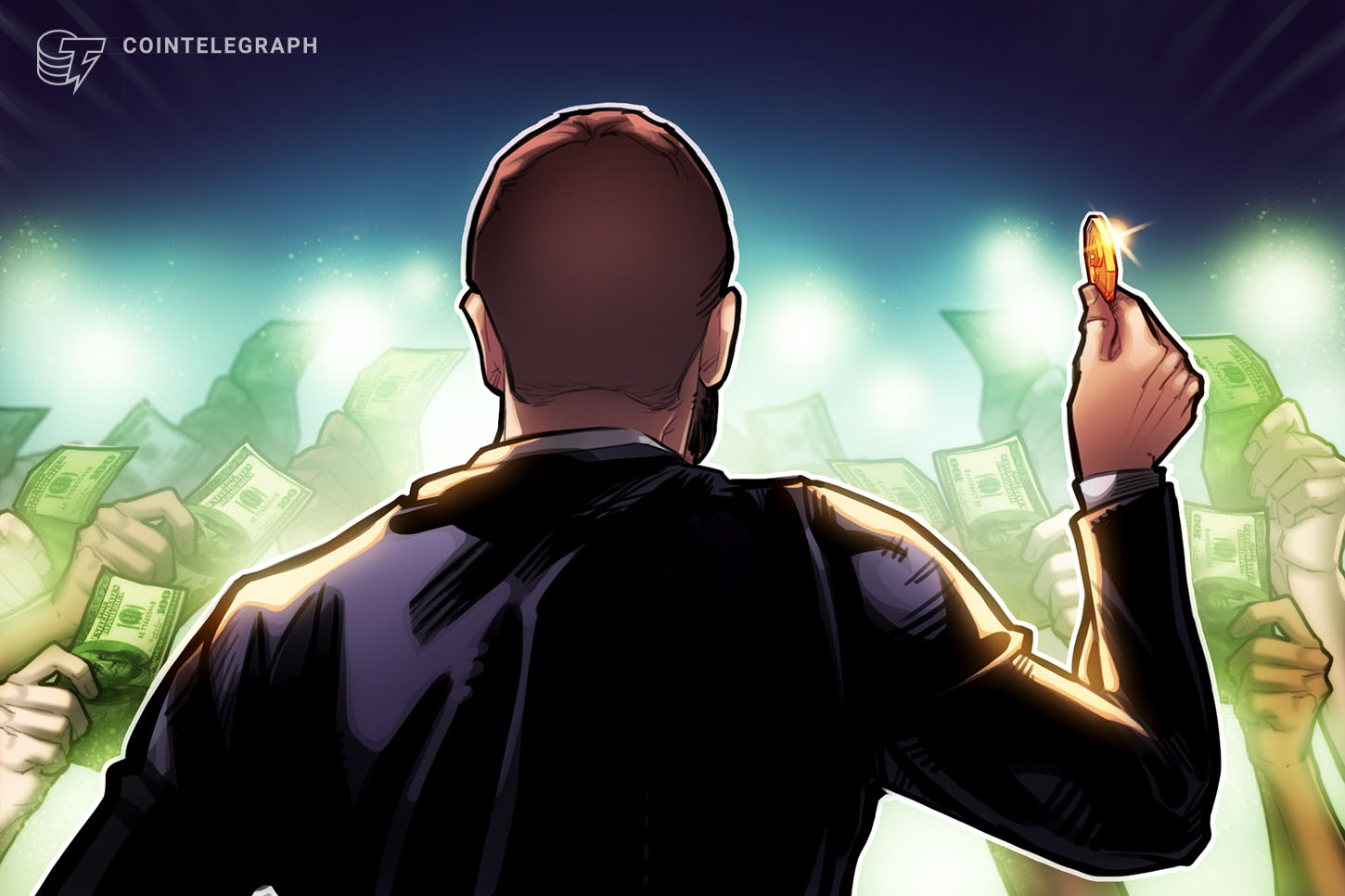 Coverage illustration of a Series A funding announcement for digital-asset infrastructure.