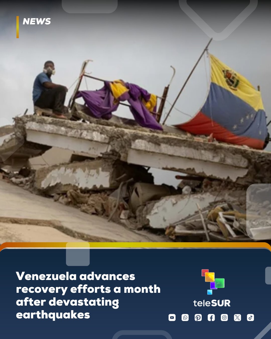 Acting President Delcy Rodriguez toured a Caracas emergency shelter on 14 July 2026, the clearest signal yet that the interim government is now managing a domestic humanitarian file as well as a contested succession.