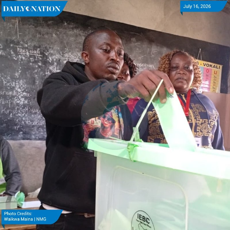 People's Renaissance Party candidate Timothy Kariuki arrives at Kieni Primary School in Ol Kalou, Nyandarua County, on a donkey to cast his ballot in the by-election.