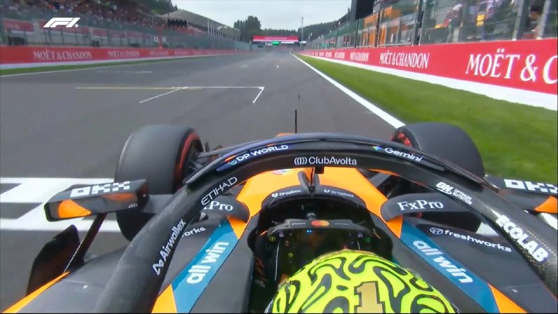 Norris paced Q3 at Spa-Francorchamps on 18 July 2026 but carries a 10-place grid penalty into Sunday's Belgian Grand Prix.