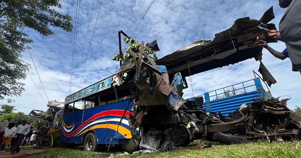A bus carrying pupils on a study trip left the road in eastern Uganda, killing at least 20 schoolchildren and one adult, and reopening a national argument about the country's chronic transport safety record.