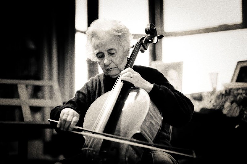 Anita Lasker-Wallfisch, photographed in recent years; the German-British cellist is the last living member of the Auschwitz women's orchestra.