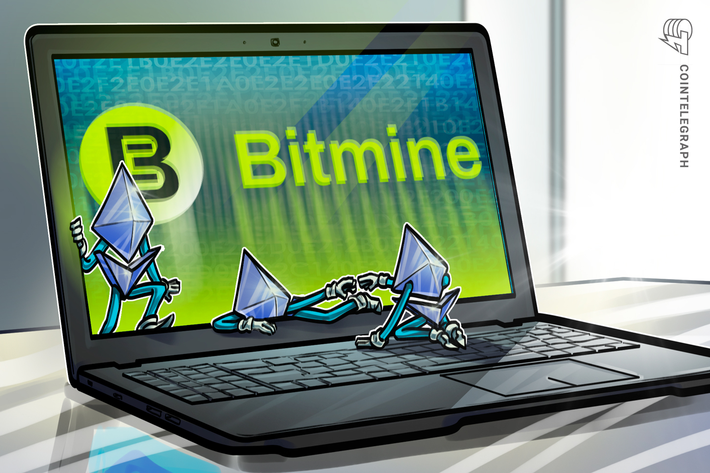 File image: Ethereum-branded signage at a cryptocurrency industry event.
