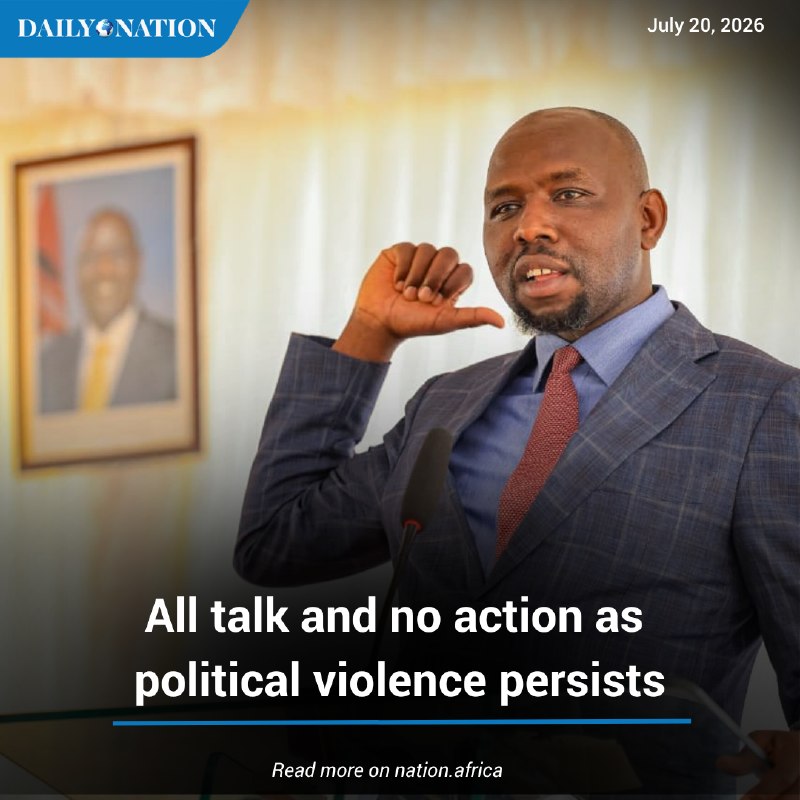Cover image sourced from the Daily Nation feed on Telegram, dated 20 July 2026.