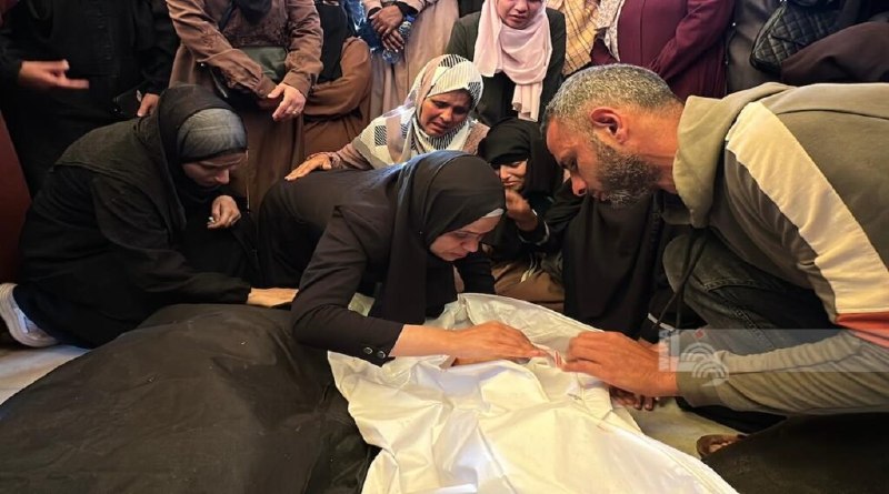 Al-Alam Arabic, the Iranian state broadcaster's Arabic-language channel, posting Gaza hospital intake bulletins on 27 July 2026.